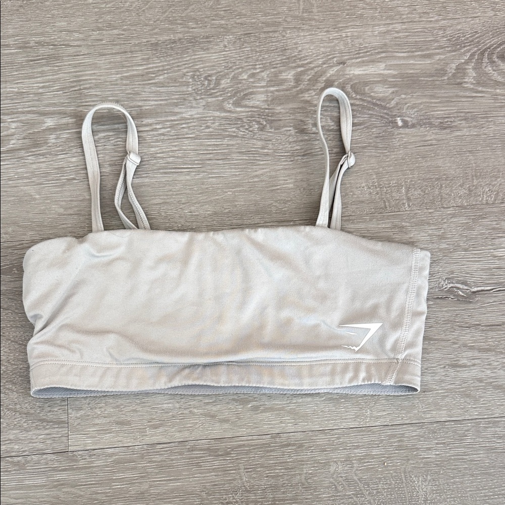 Gymshark Light Beige/Off-White Bralette Sports Bra